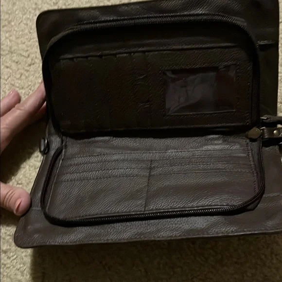 American Darling Brown and Red Wallet with Intricate Tooling - Picture 3 of 4